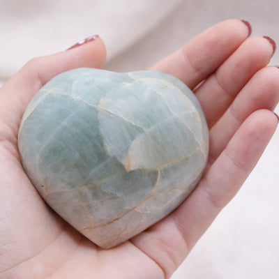 View Rare Green Moonstone Hearts - 1 of a Kind - AAA Premium Quality